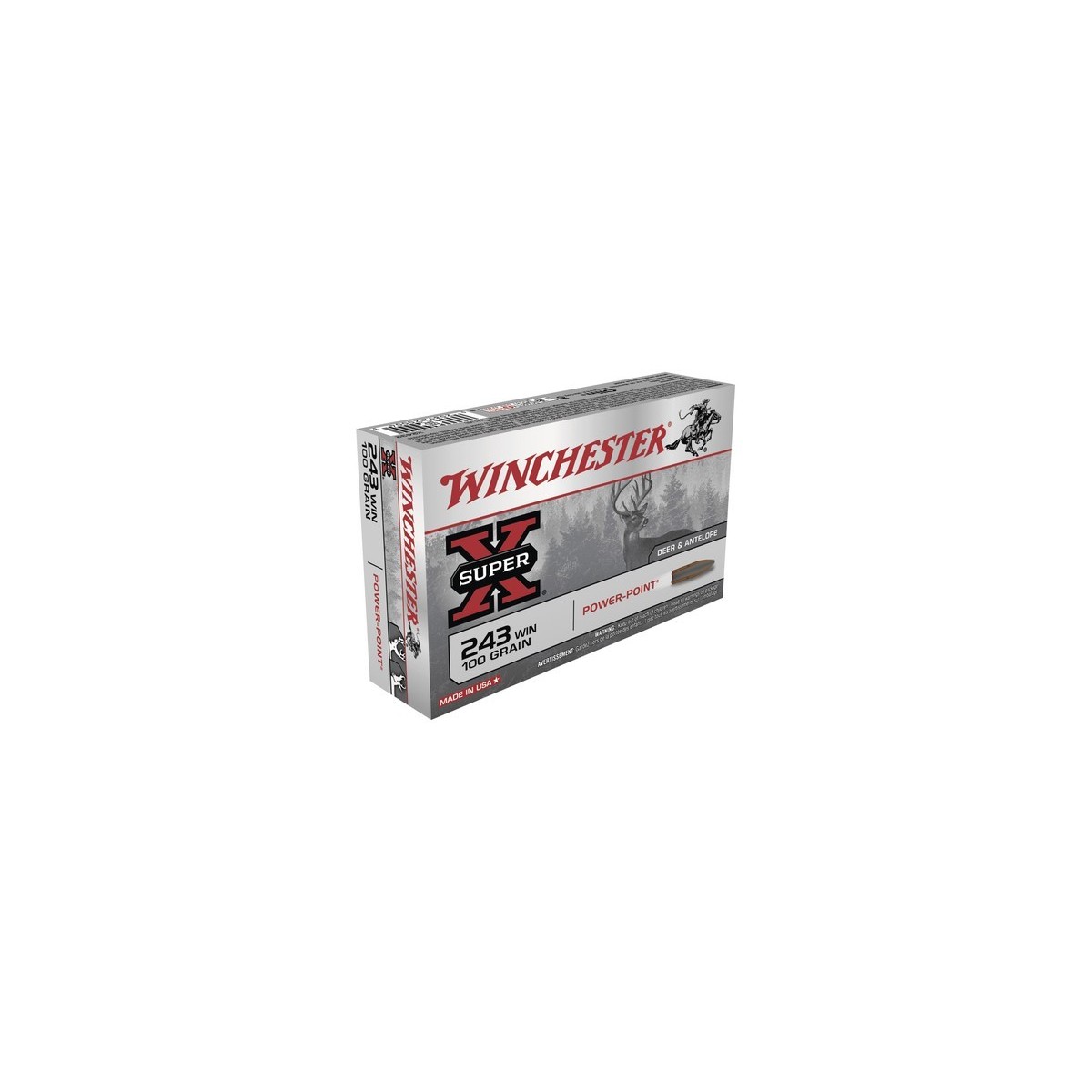 CART. WINCHESTER POWER POINT CAL. 93X62 286GR 185 G BTE 20