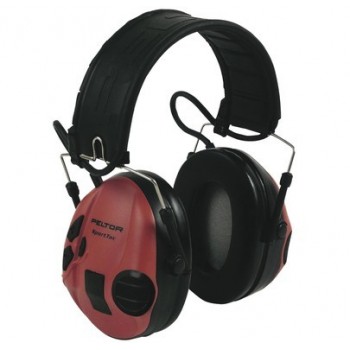 CASQUE ÉLECTRONIQUE PELTOR SPORT TAC NOIR/ROUGE