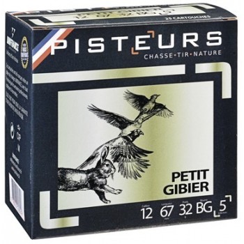 CART. PISTEURS PETIT GIBIER CAL. 12 / 67 MM N° 5 32 G BG BTE 25