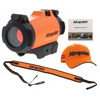 VISEUR TUBULAIRE AIMPOINT MICRO H2 BLAZE ORANGE POINT ROUGE 2 MOA 1 X ÉDITION LIMITÉE - LIVRÉ AVEC CASQUETTE + BRETELLE + DVD