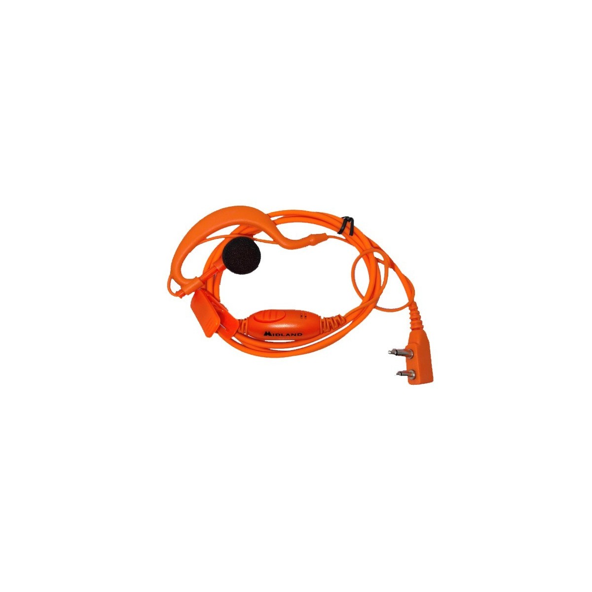 OREILLETTE AVEC MICRO MIDLAND MA21-AF ORANGE POUR TALKIE WALKIE G7 PRO & G9 PRO