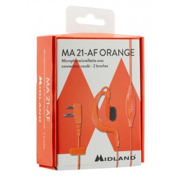 OREILLETTE AVEC MICRO MIDLAND MA21-AF ORANGE POUR TALKIE WALKIE G7 PRO & G9 PRO