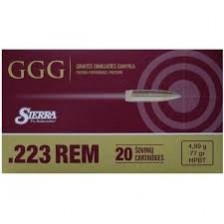 GGG .223 HPBT 77gr Sierra