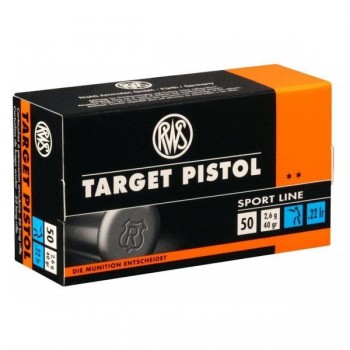 CARTOUCHES RWS TARGET PISTOL CAL 22LR 40GR X50