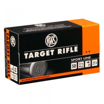 CARTOUCHES RWS TARGET RIFLE CAL 22LR 40GR X50