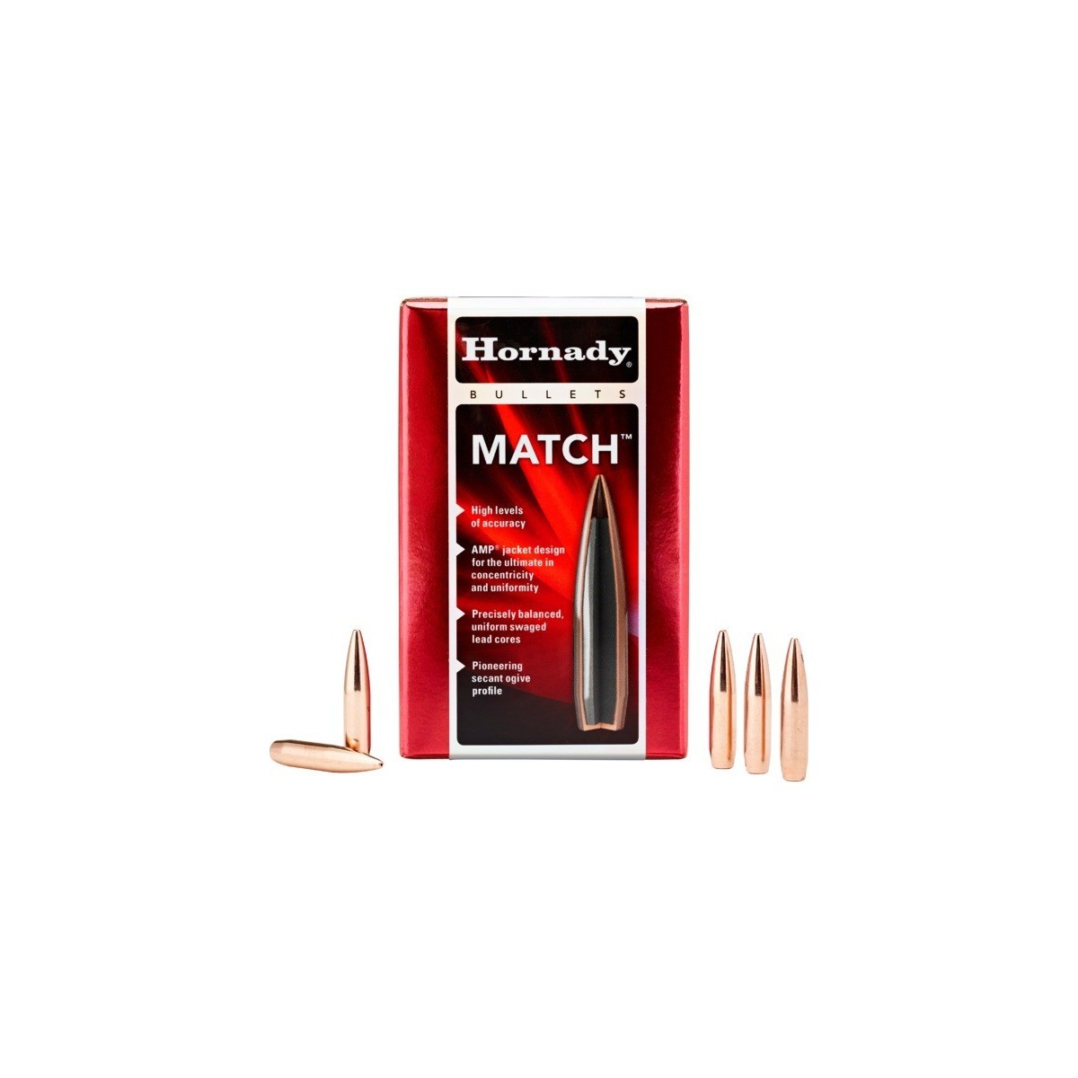 Boite de 100 ogives HORNADY BTHP .30 155 grs