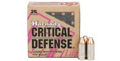 BOITE DE 25 CARTOUCHES HORNADY 9MM LUG FTX CRIT DEF