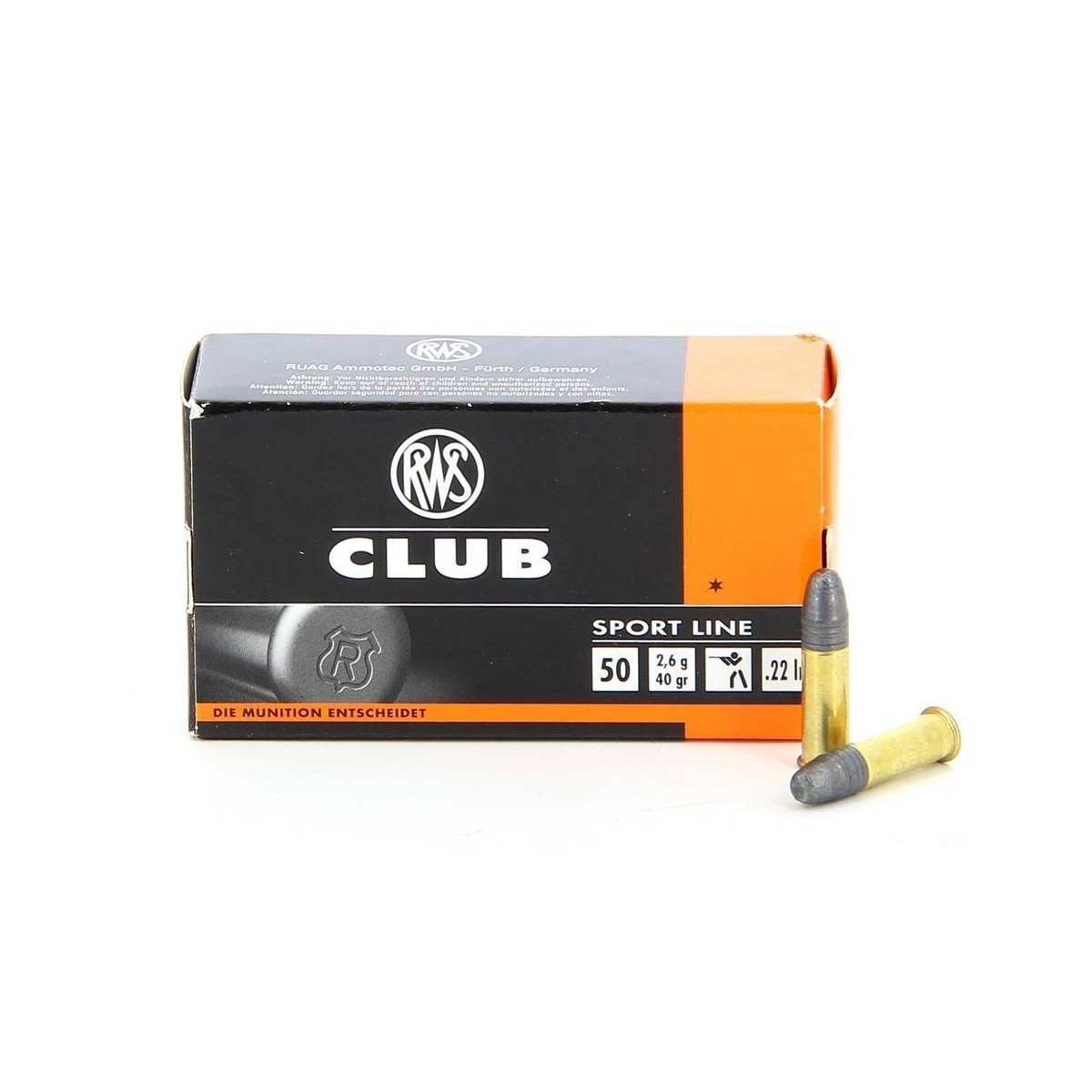 CARTOUCHES RWS CLUB CAL 22LR 40GR X50