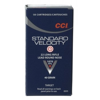 CARTOUCHES CCI STANDARD VELOCITY 22LR LRN 40GR X50