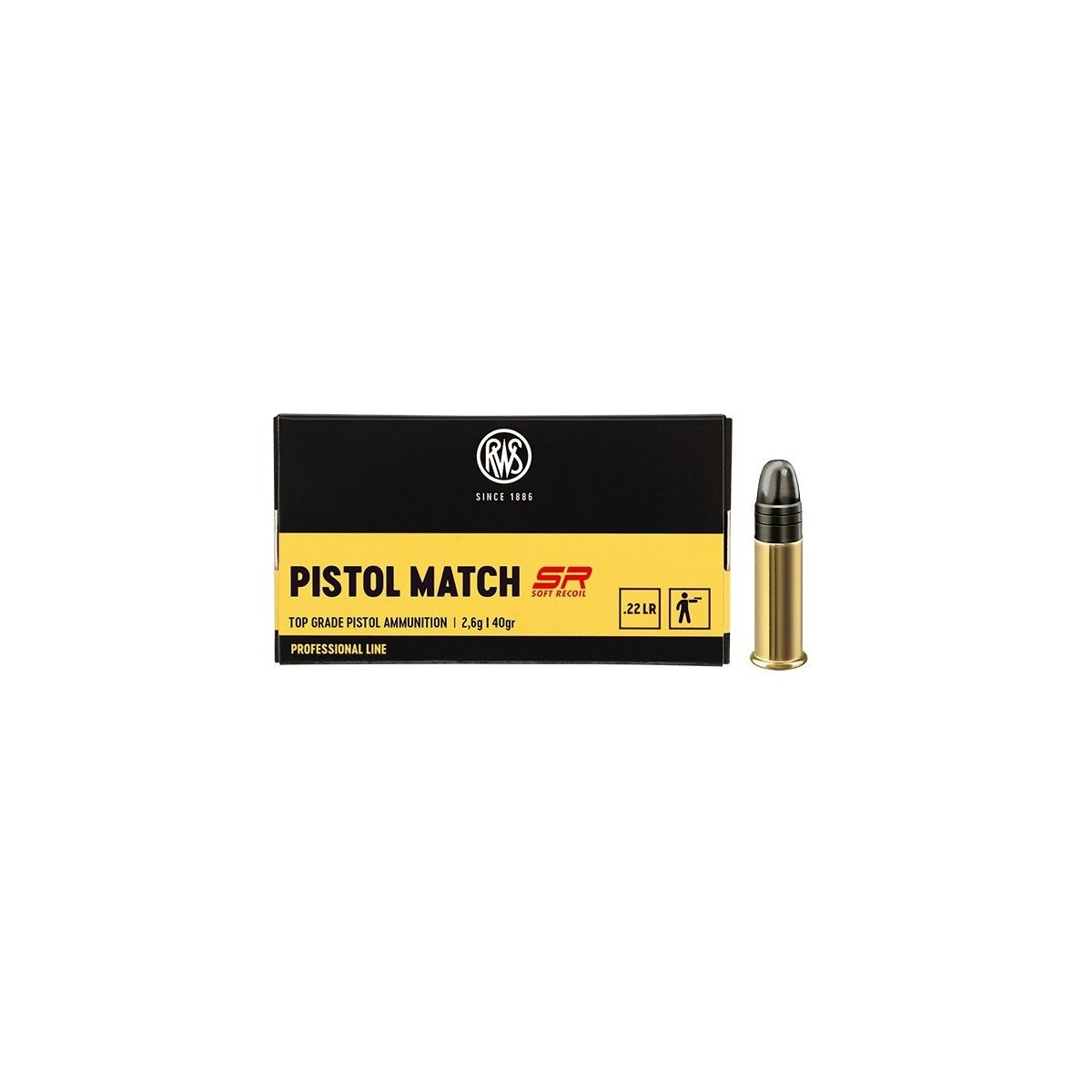 CARTOUCHES RWS PISTOL MATCH SR CAL 22LR 40GR X50