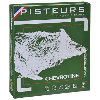 CARTOUCHES PISTEUR CHEVROTINE 21 GRAINS CAL 12/70 28G 28G BJ X10