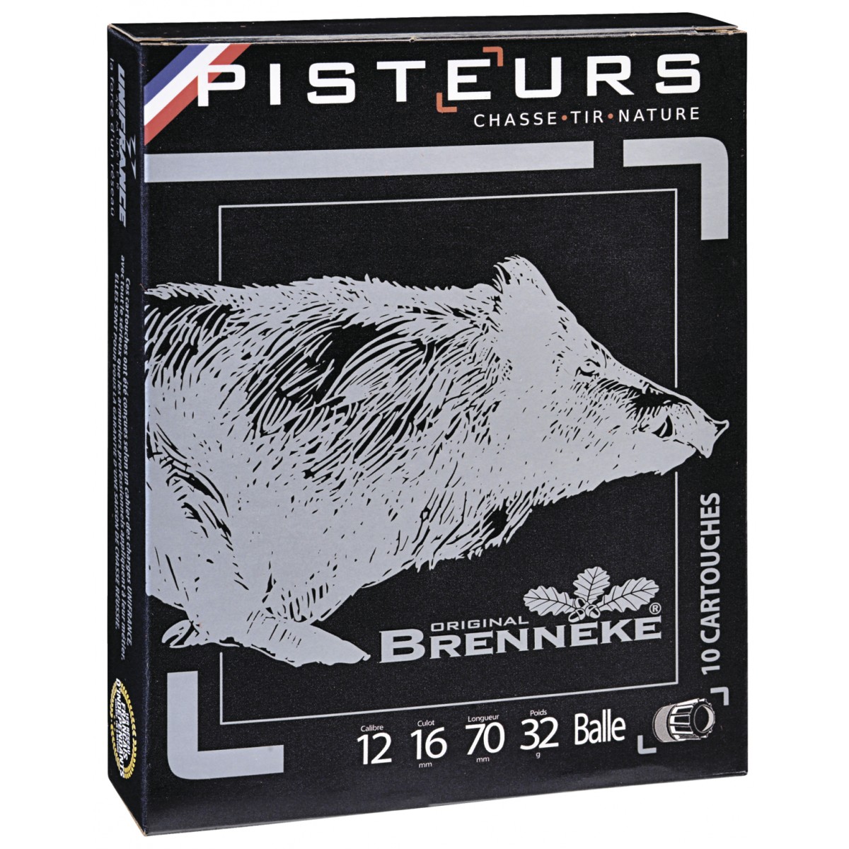 CARTOUCHES PISTEURS BRENNEKE CAL 12/70 32G X10 CARTOUCHES PISTEURS BRENNEKE CAL 12/70 32G X10