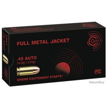 CARTOUCHES GECO CAL 45 ACP FMJ 230GR X50