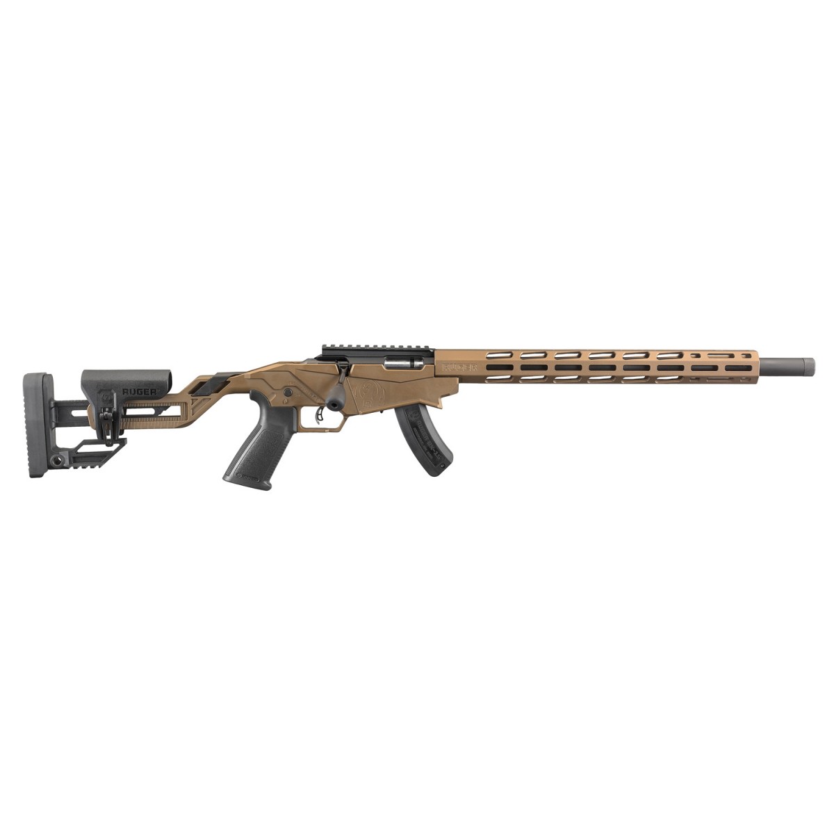 Carabine RUGER precision rimfire 22lr 10cps 18 pouces filetée 1/2-28 MARRON BRONZE Carabine RUGER precision rimfire 22lr 10cps 18 pouces filetée 1/2-28 MARRON BRONZE