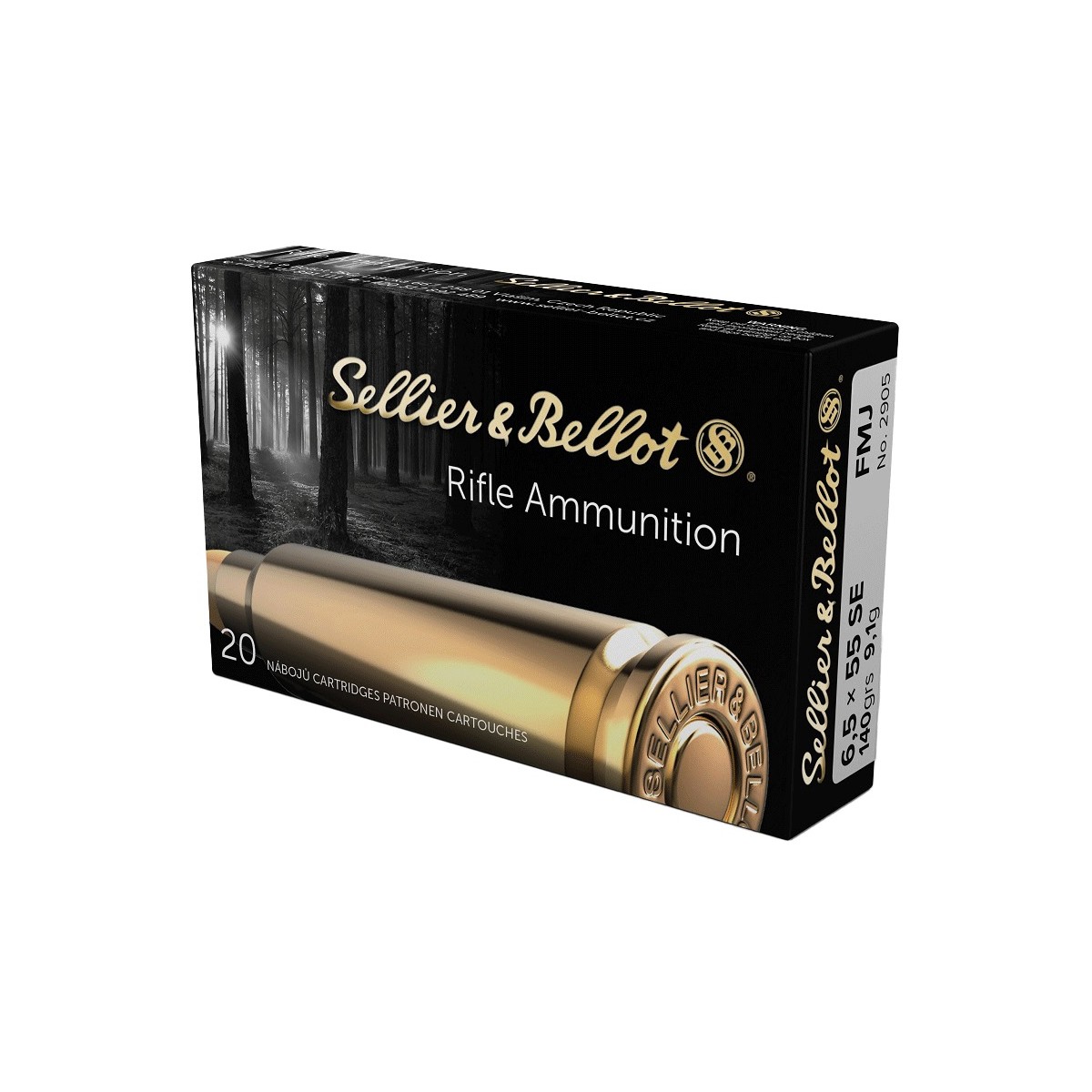 CARTOUCHES SELLIER BELLOT CAL 6.5X55 SE 140GR FMJBT X20