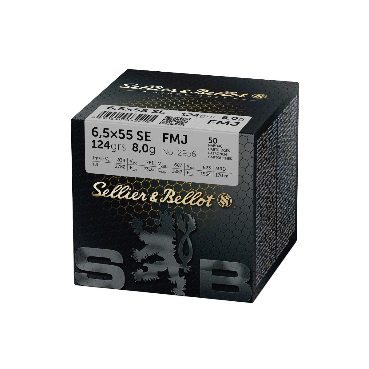 CARTOUCHES SELLIER BELLOT CAL 6.5X55 SE 124GR (Boite de 50) CARTOUCHES SELLIER BELLOT CAL 6.5X55 SE 124GR (Boite de 50)