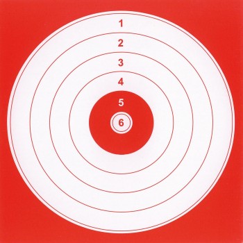 CIBLES 14 X 14 ROUGE PAQUET DE 100 SHOOT AGAIN