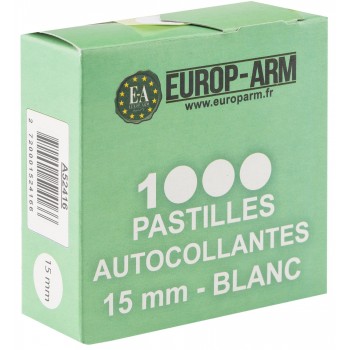 ETIQU. AUTO-COLLANTES BLANC.D.15 PAQUET DE 1000