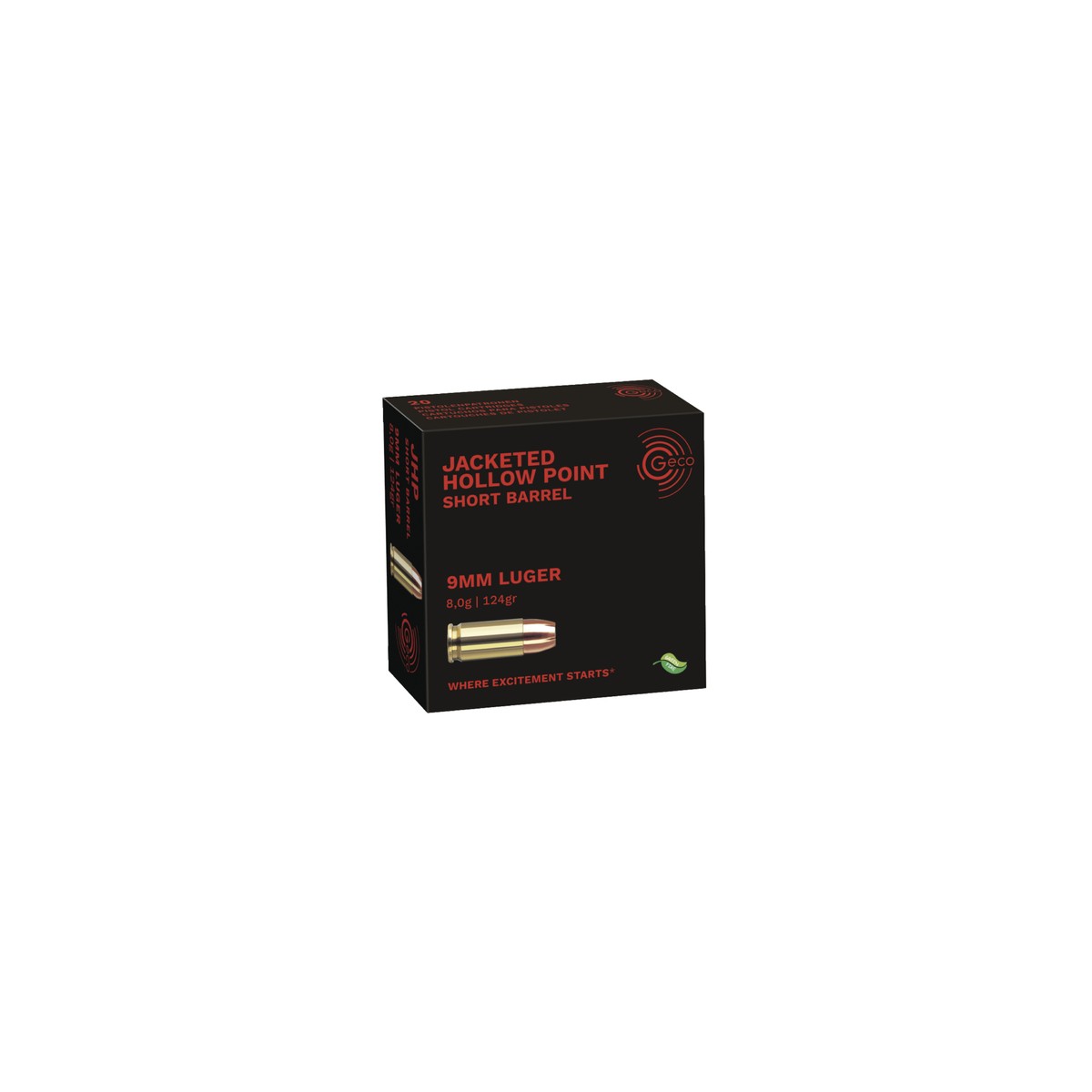 CAL 9 MM PARA - JACKETED HOLLOW POINT - 124GR CAL 9 MM PARA - JACKETED HOLLOW POINT - 124GR