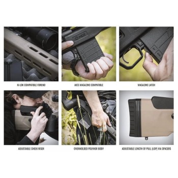 Chassis MDT Field Stock REM 700 Short Action Black