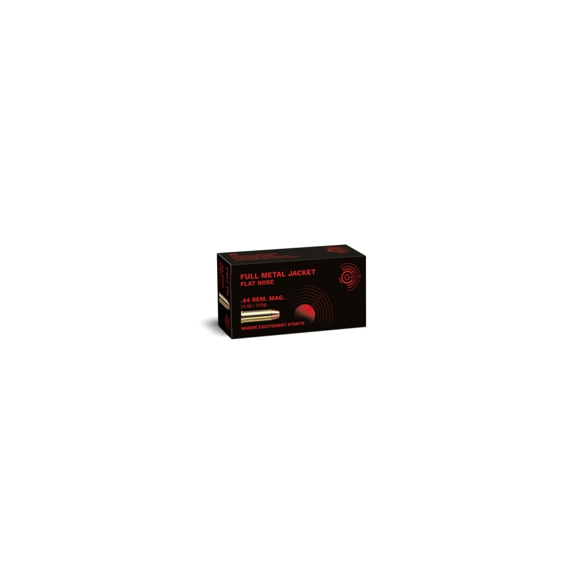 CARTOUCHES GECO 44 MAGNUM FMJ FN 230GR X50 CARTOUCHES GECO 44 MAGNUM FMJ FN 230GR X50