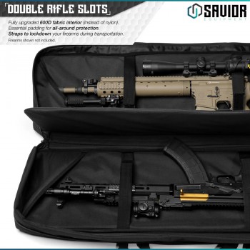 HOUSSE SAVIOR URBAN WARFARE 46" DOUBLE RIFLE BLACK