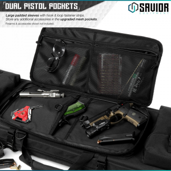 HOUSSE SAVIOR URBAN WARFARE 46" DOUBLE RIFLE BLACK